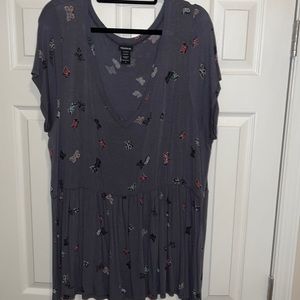 Torrid Butterfly babydoll blouse